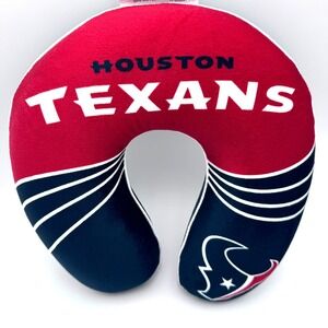 NEW HOUSTON TEXANS NFL Travel Relaxation U-Neck Memory Foam Pillow Red‎ / Blue